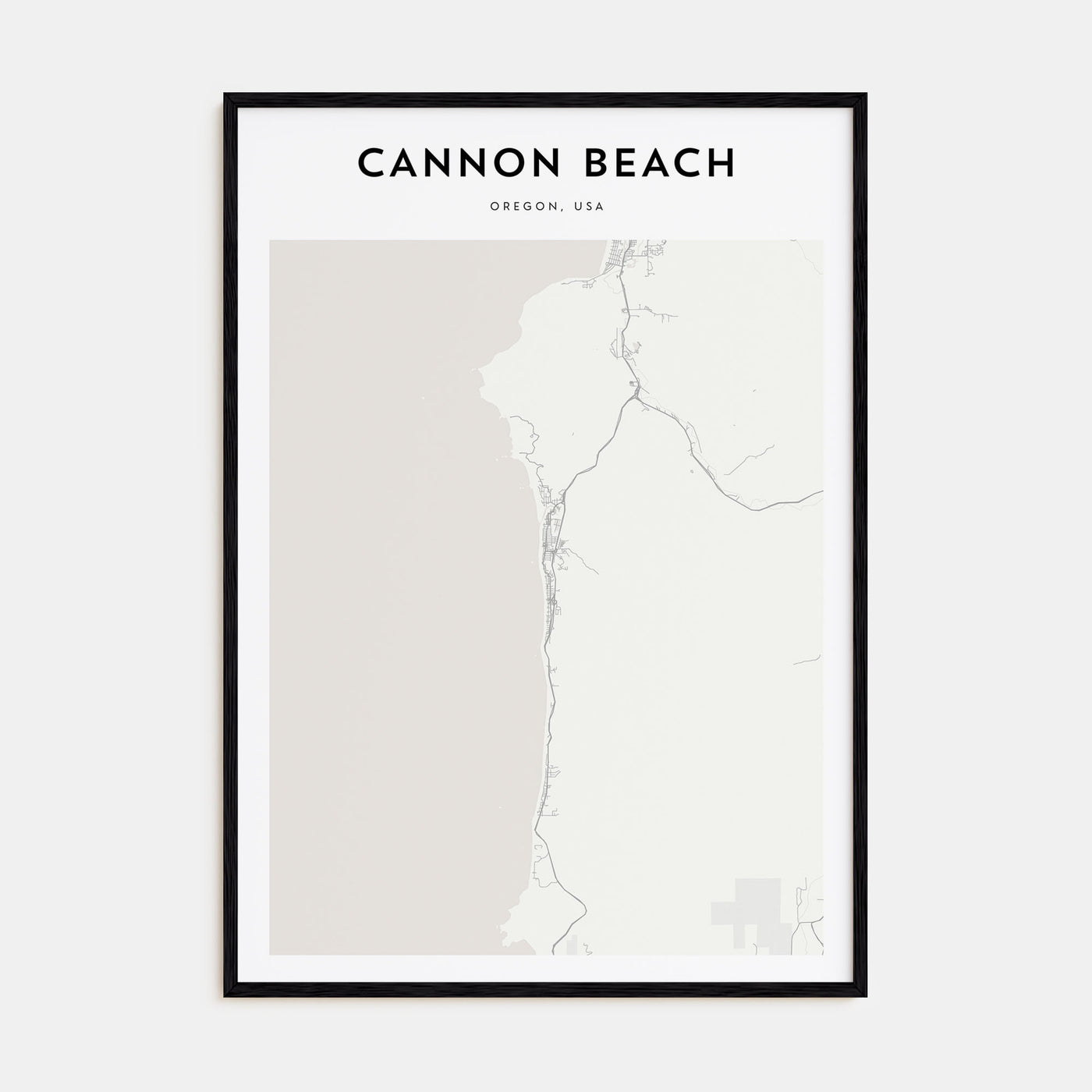 Cannon Beach Map Portrait Poster