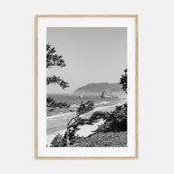Cannon Beach Photo B&W Poster