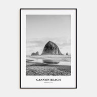 Cannon Beach Portrait B&W Poster
