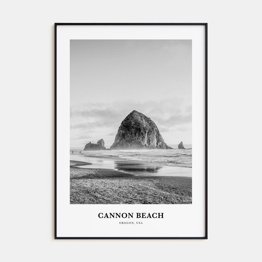 Cannon Beach Portrait B&W Poster