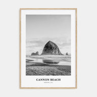 Cannon Beach Portrait B&W Poster