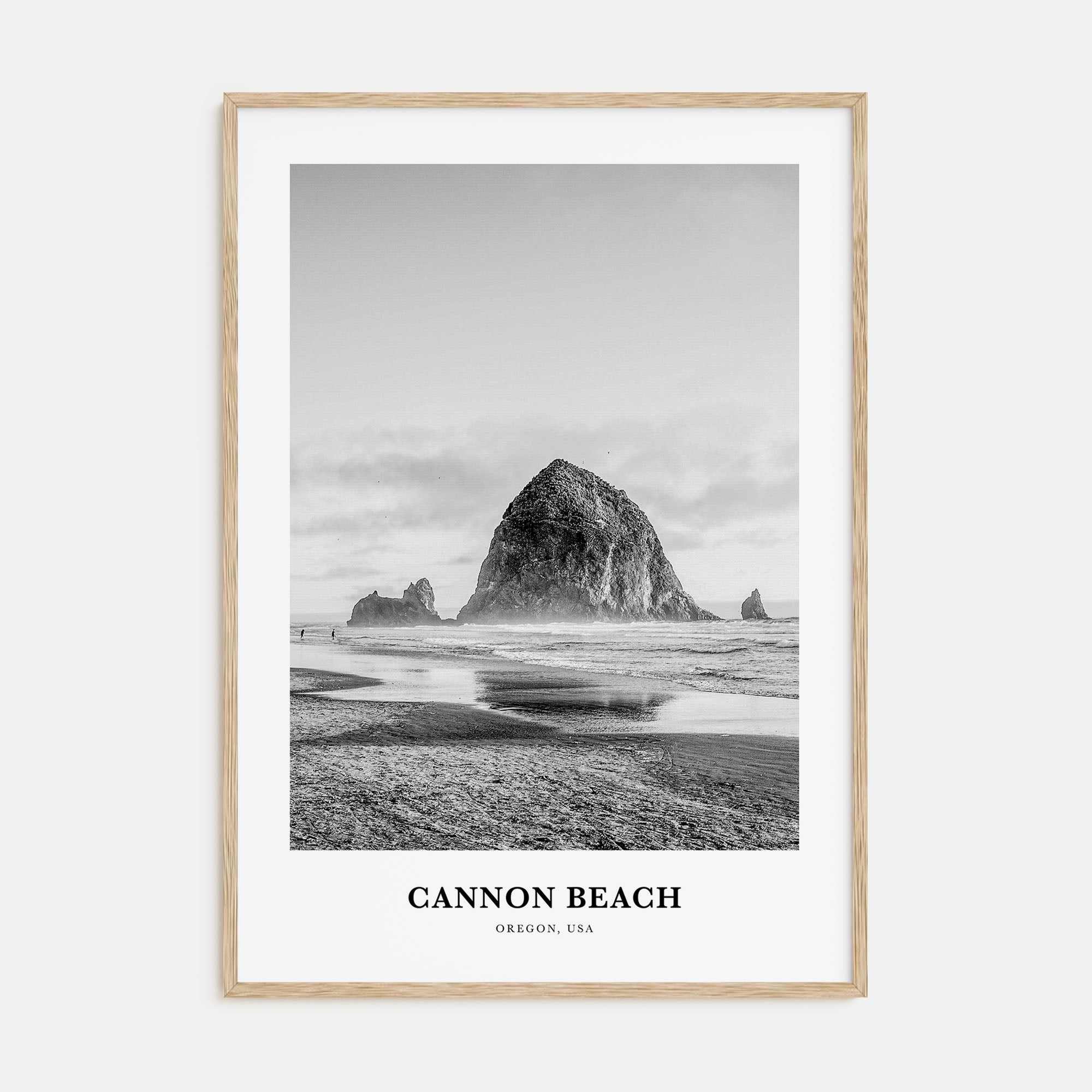 Cannon Beach Portrait B&W Poster