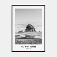 Cannon Beach Portrait B&W Poster