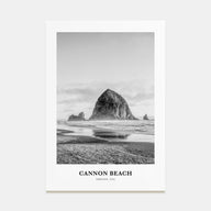 Cannon Beach Portrait B&W Poster
