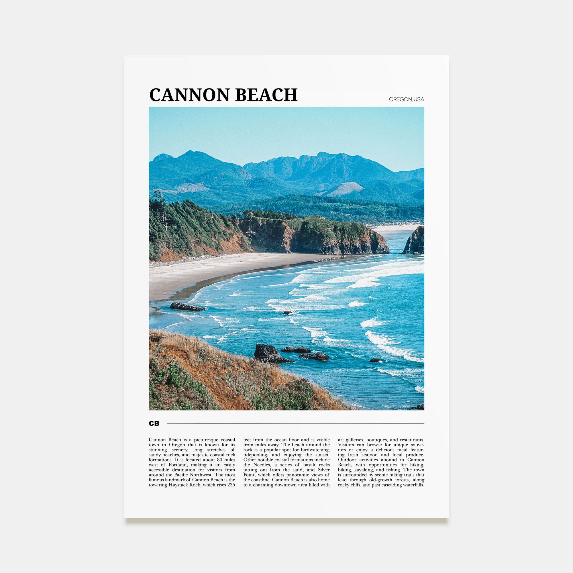 Cannon Beach Travel Color Poster
