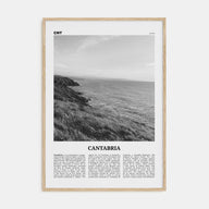 Cantabria Travel B&W Poster