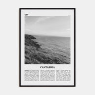 Cantabria Travel B&W Poster