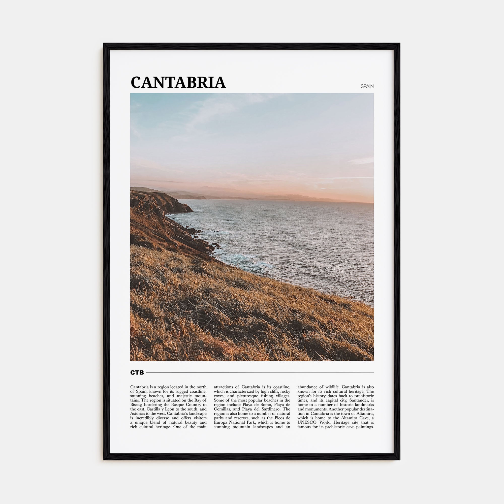 Cantabria Travel Color Poster
