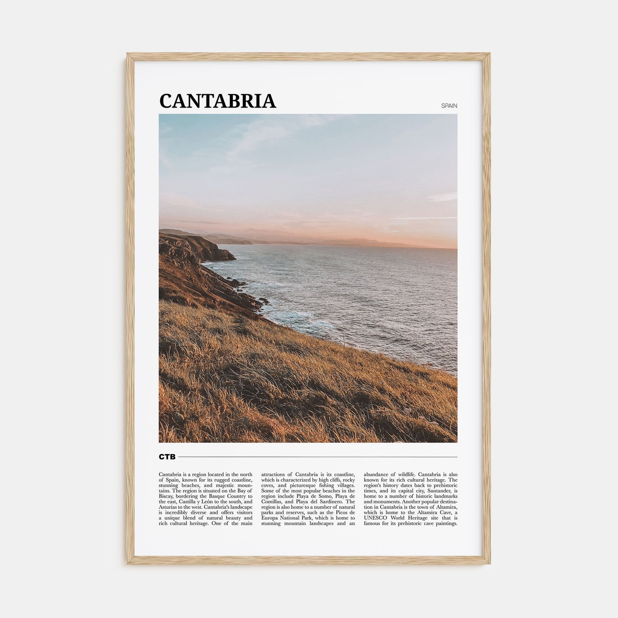 Cantabria Travel Color Poster