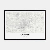 Canton Map Landscape Poster