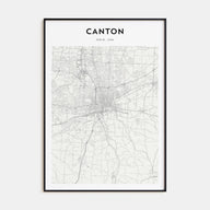 Canton Map Portrait Poster