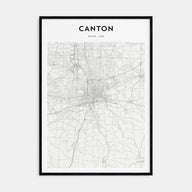 Canton Map Portrait Poster