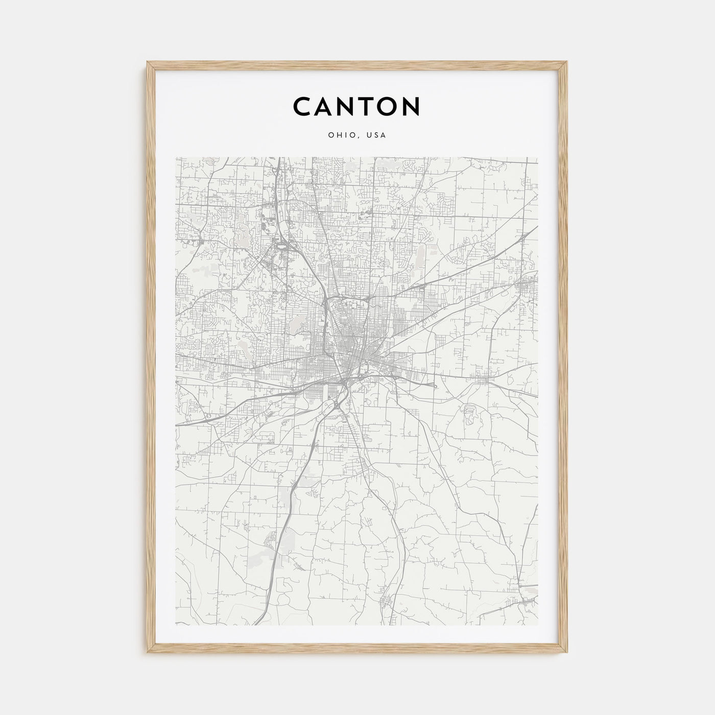 Canton Map Portrait Poster