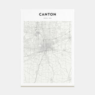 Canton Map Portrait Poster
