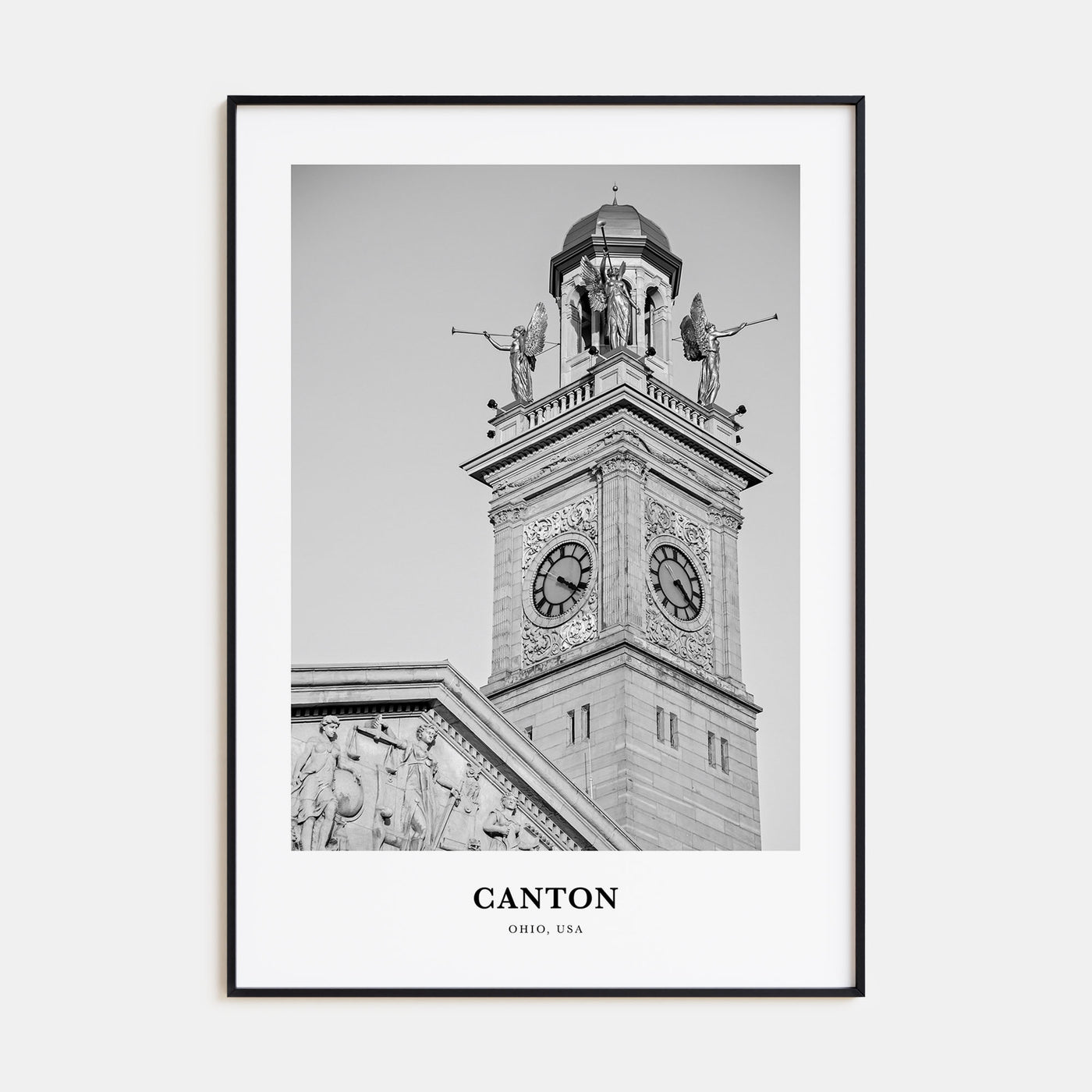 Canton Portrait B&W Poster