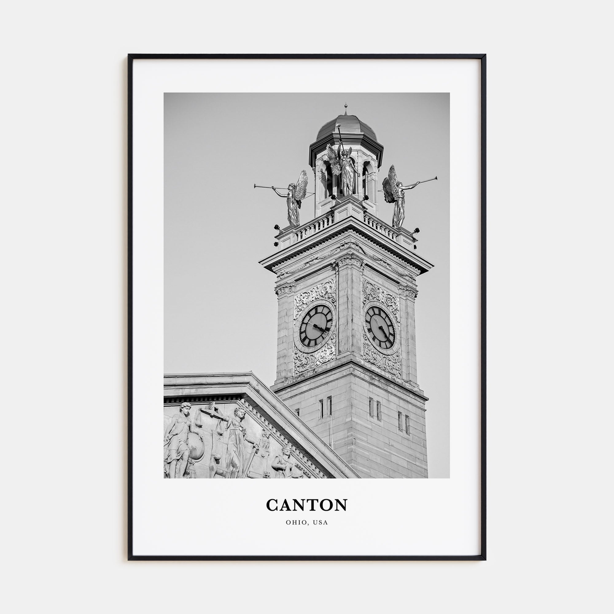 Canton Portrait B&W Poster