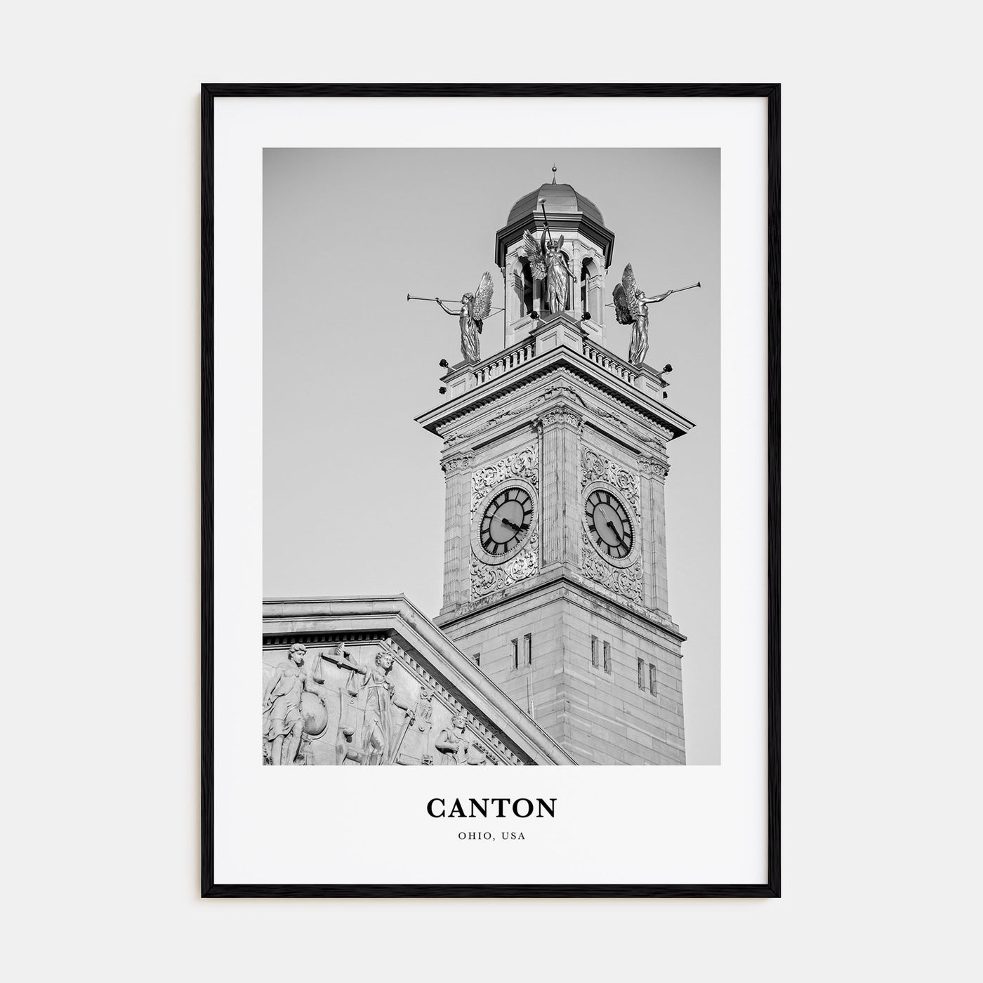 Canton Portrait B&W Poster