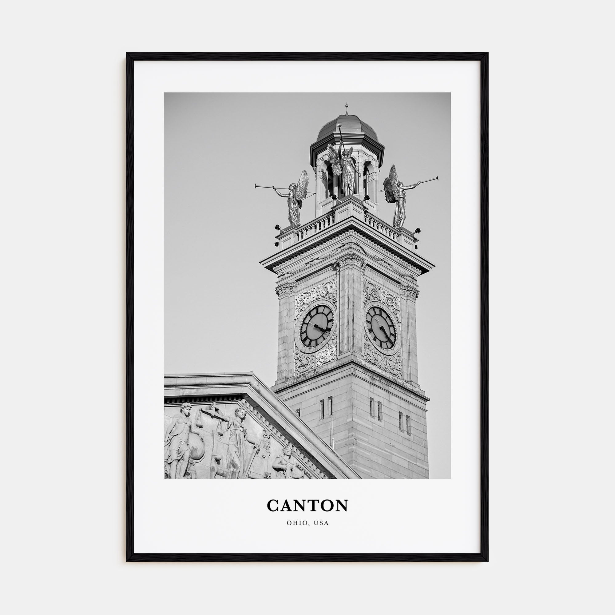 Canton Portrait B&W Poster