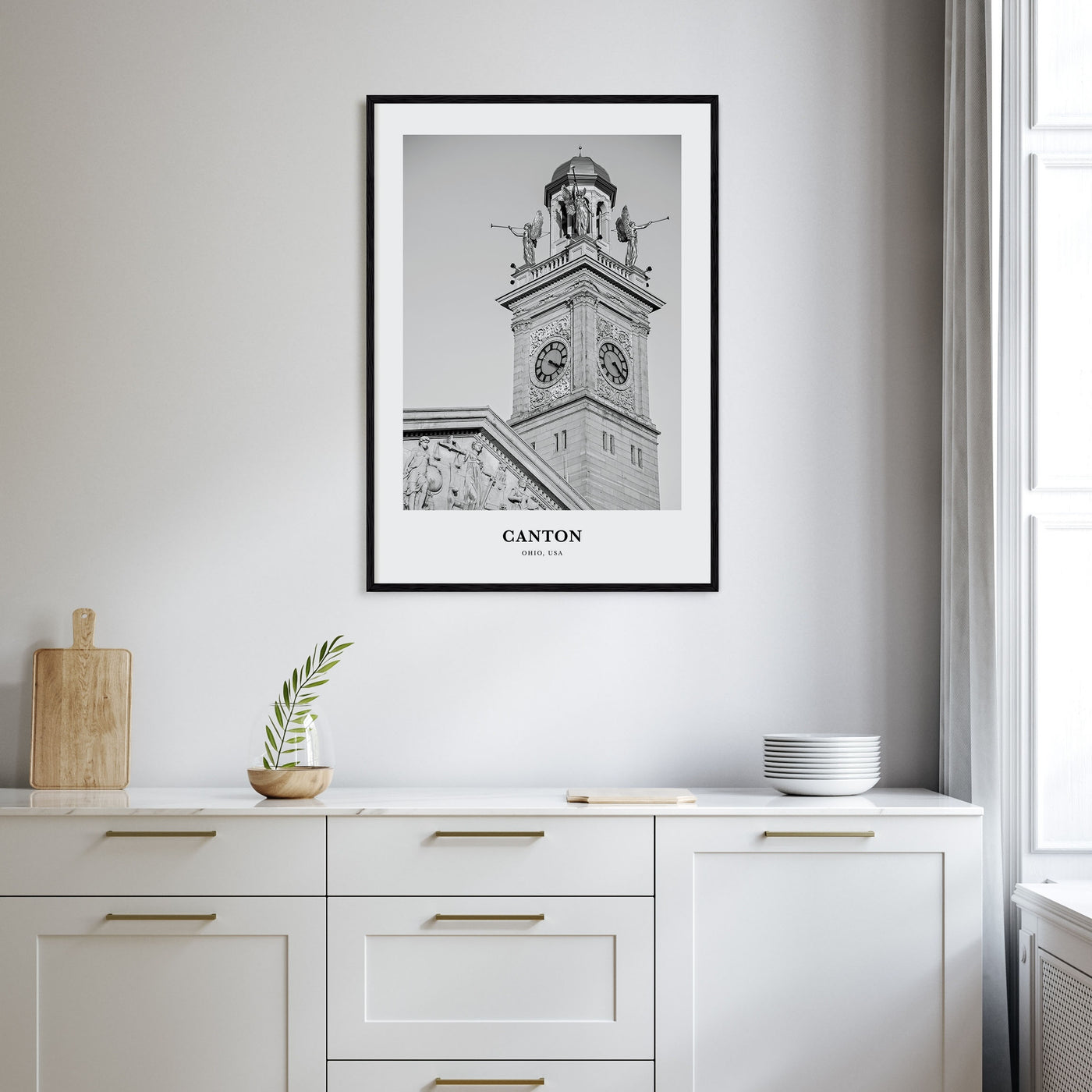 Canton Portrait B&W Poster