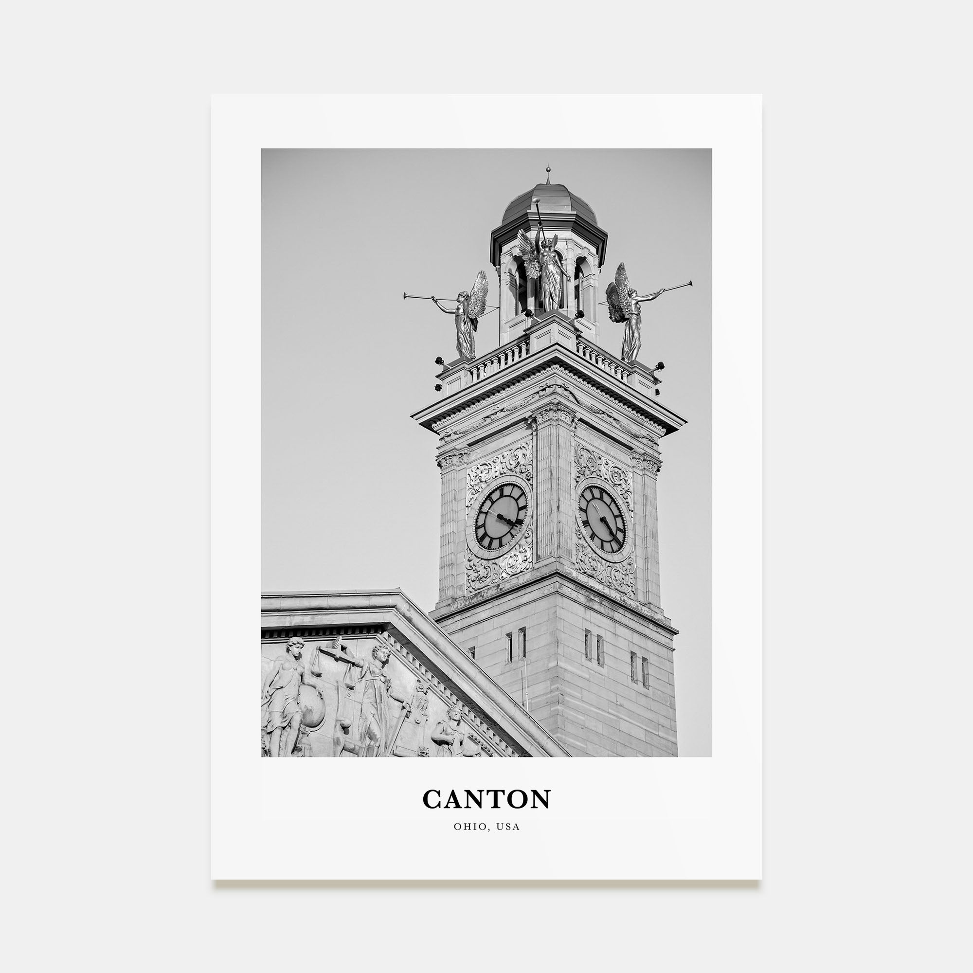 Canton Portrait B&W Poster