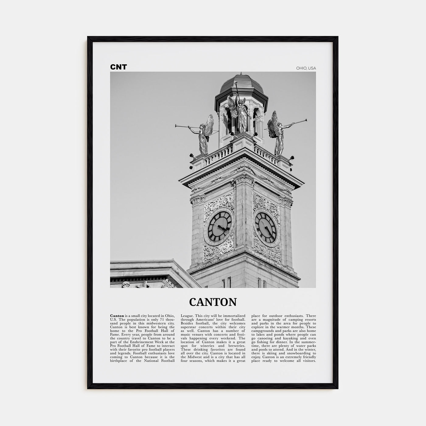 Canton Travel B&W Poster
