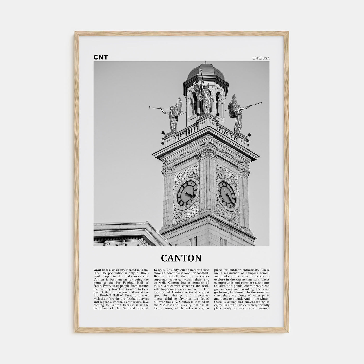 Canton Travel B&W Poster