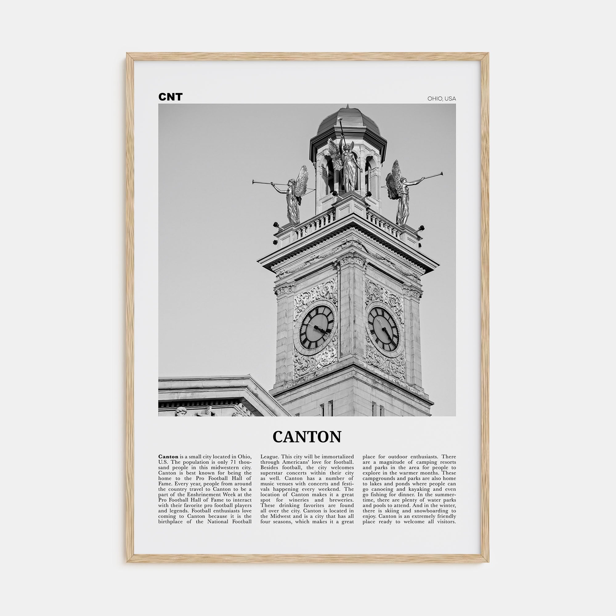 Canton Travel B&W Poster