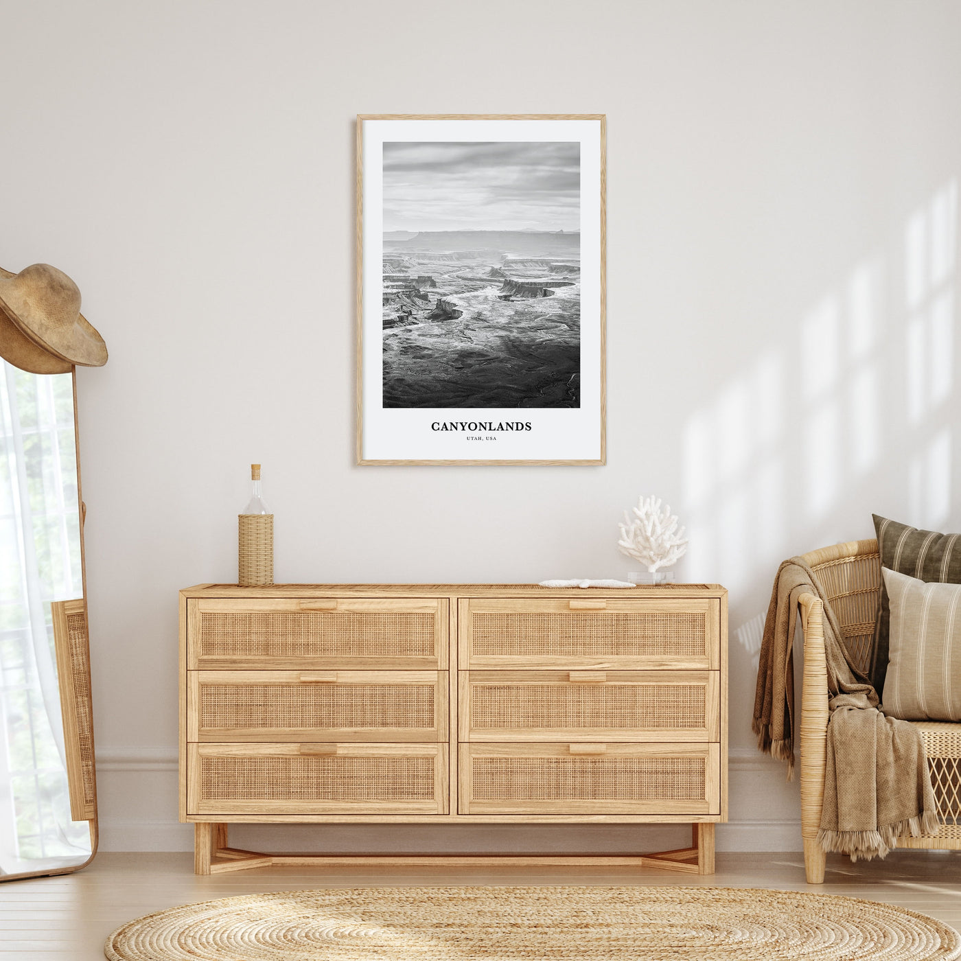 Canyonlands National Park Portrait B&W Poster