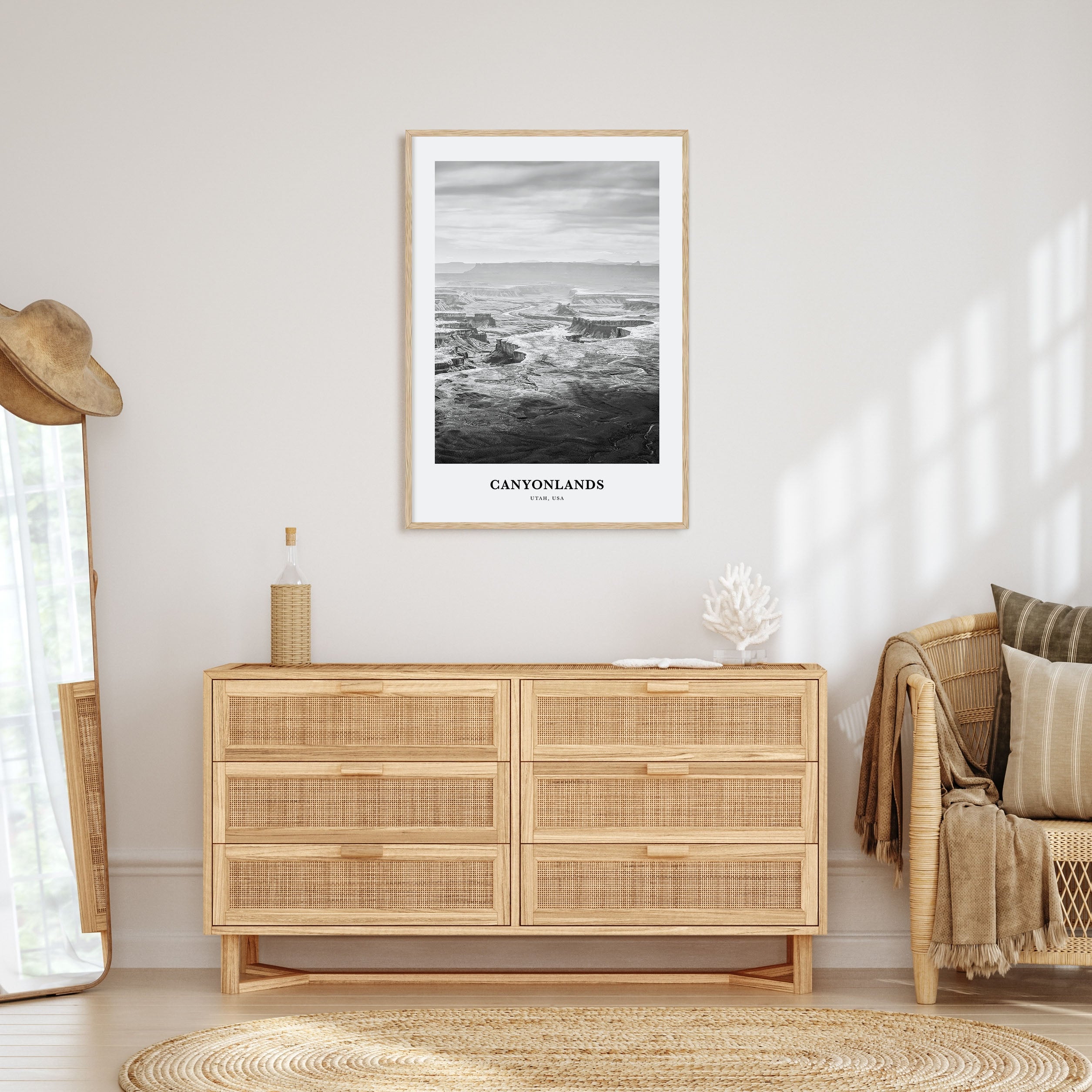 Canyonlands National Park Portrait B&W Poster