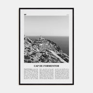 Cap de Formentor Travel B&W Poster