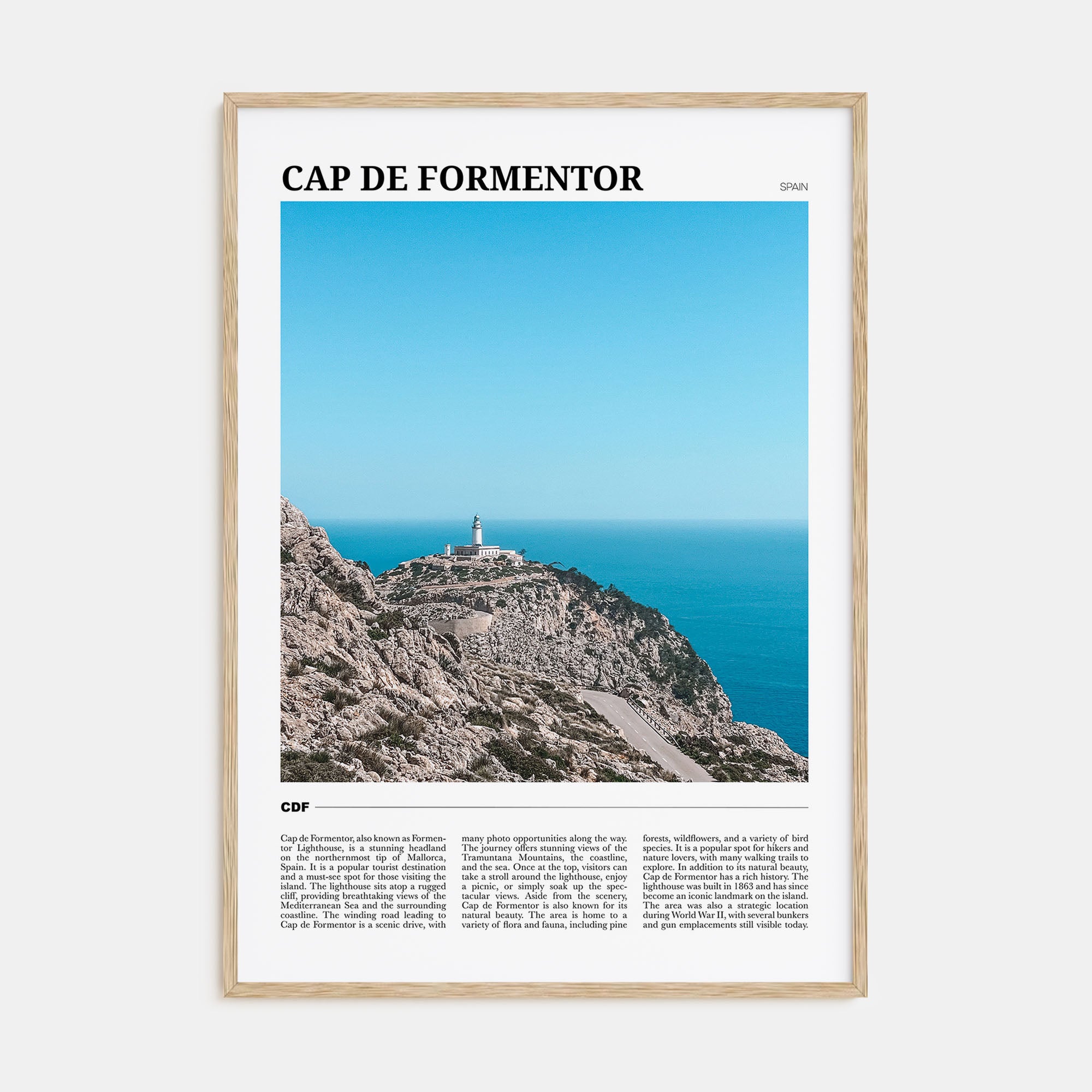 Cap de Formentor Travel Color Poster
