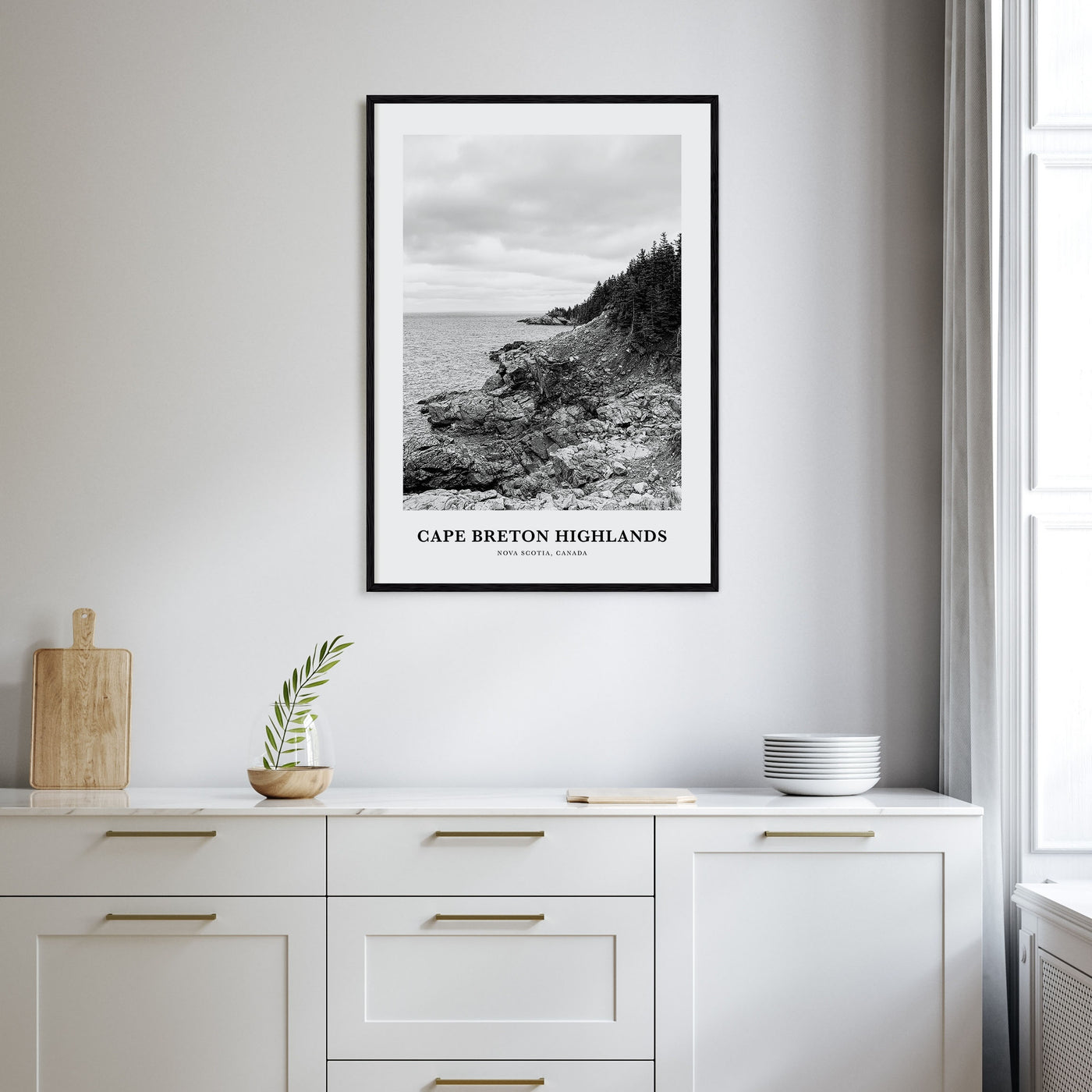 Cape Breton Highlands National Park Portrait B&W Poster