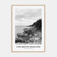 Cape Breton Highlands National Park Portrait B&W Poster