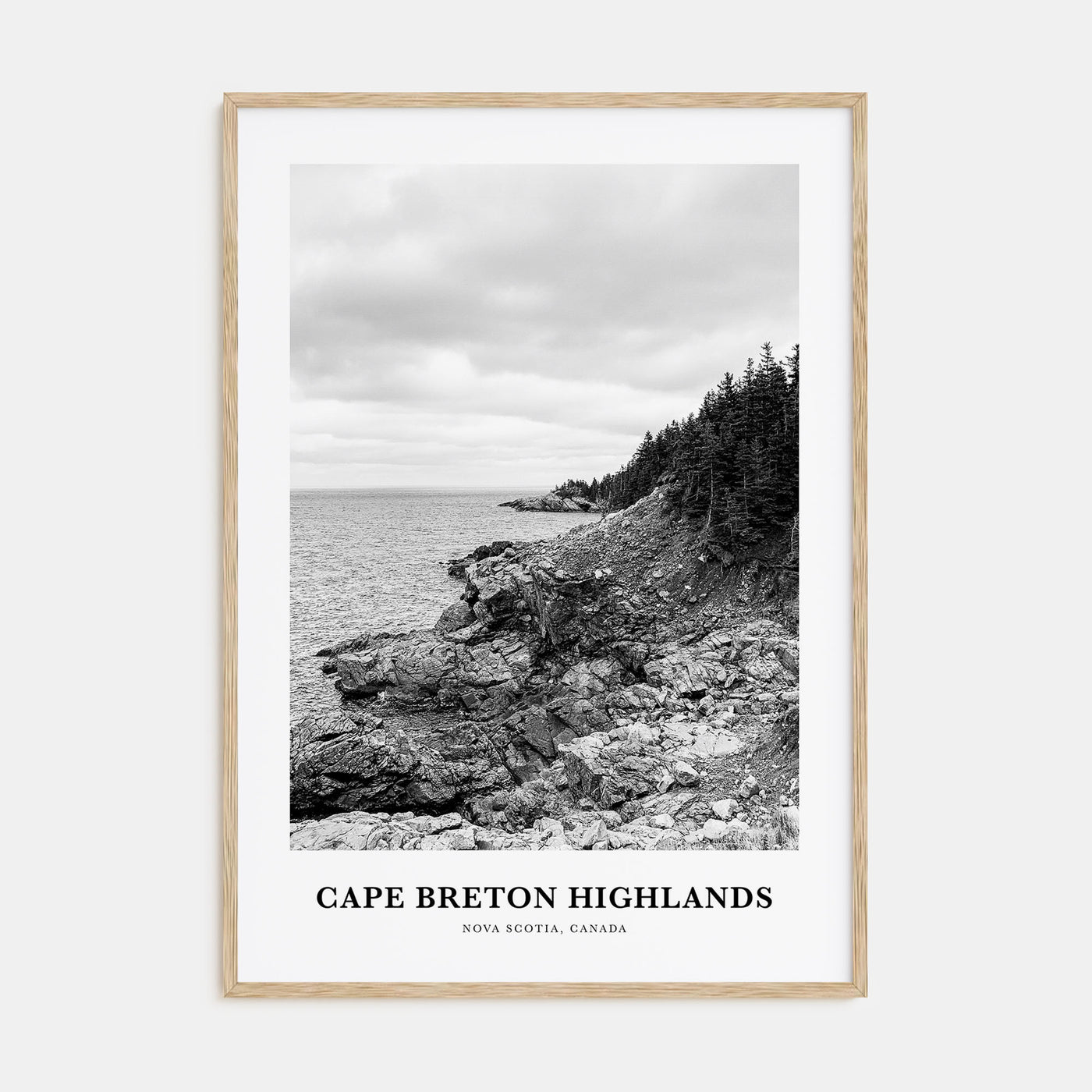 Cape Breton Highlands National Park Portrait B&W Poster