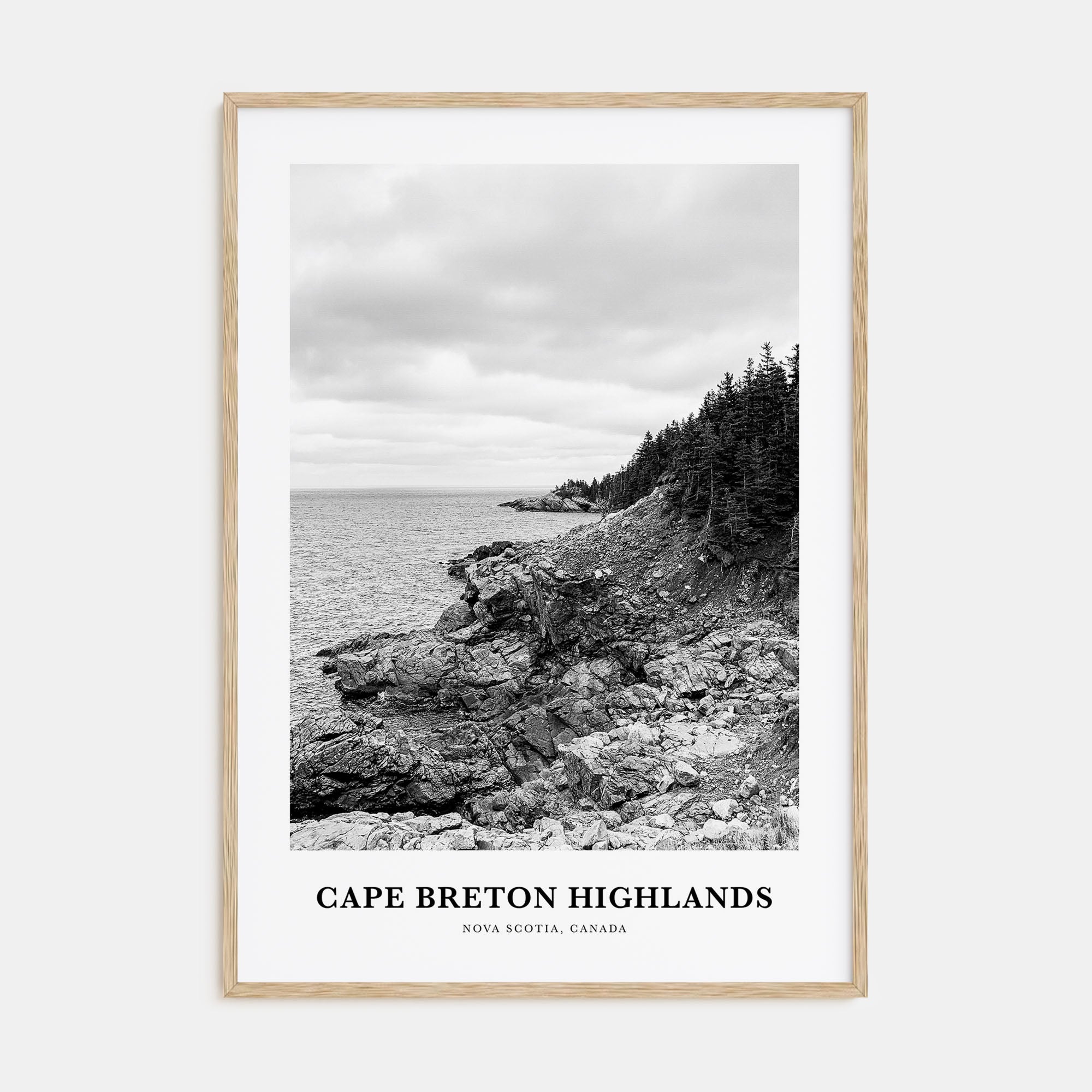 Cape Breton Highlands National Park Portrait B&W Poster