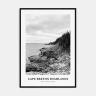 Cape Breton Highlands National Park Portrait B&W Poster