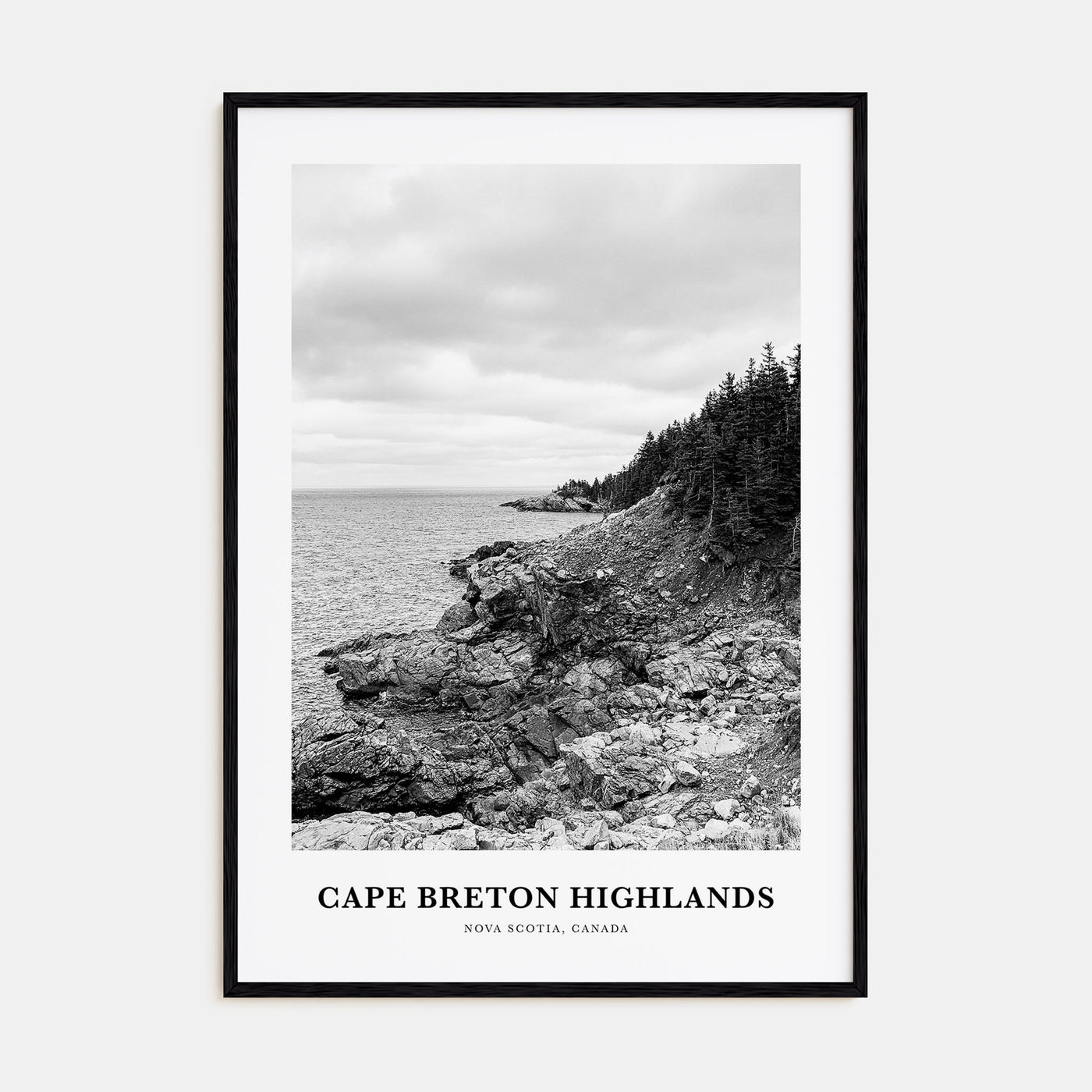 Cape Breton Highlands National Park Portrait B&W Poster