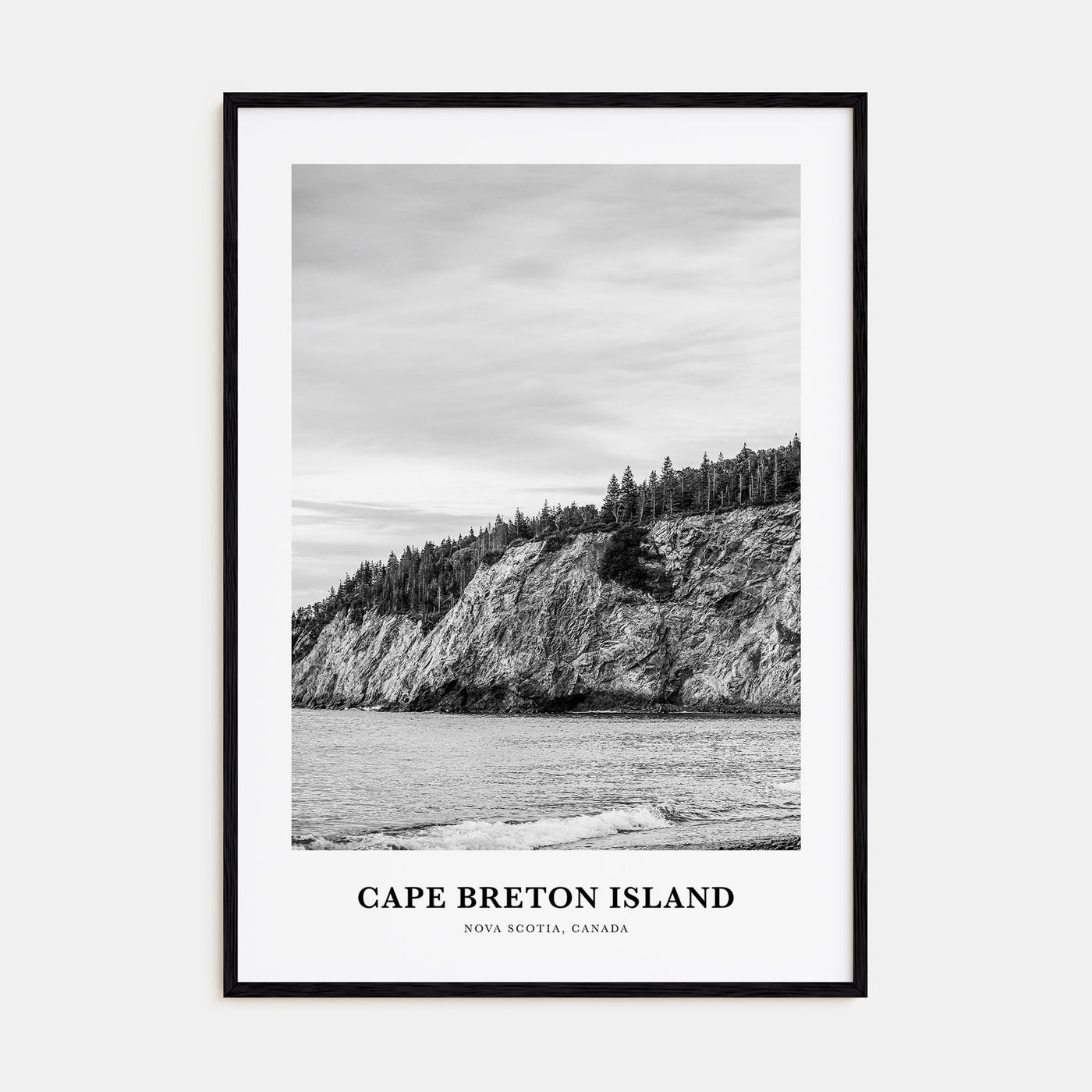 Cape Breton Island Portrait B&W Poster