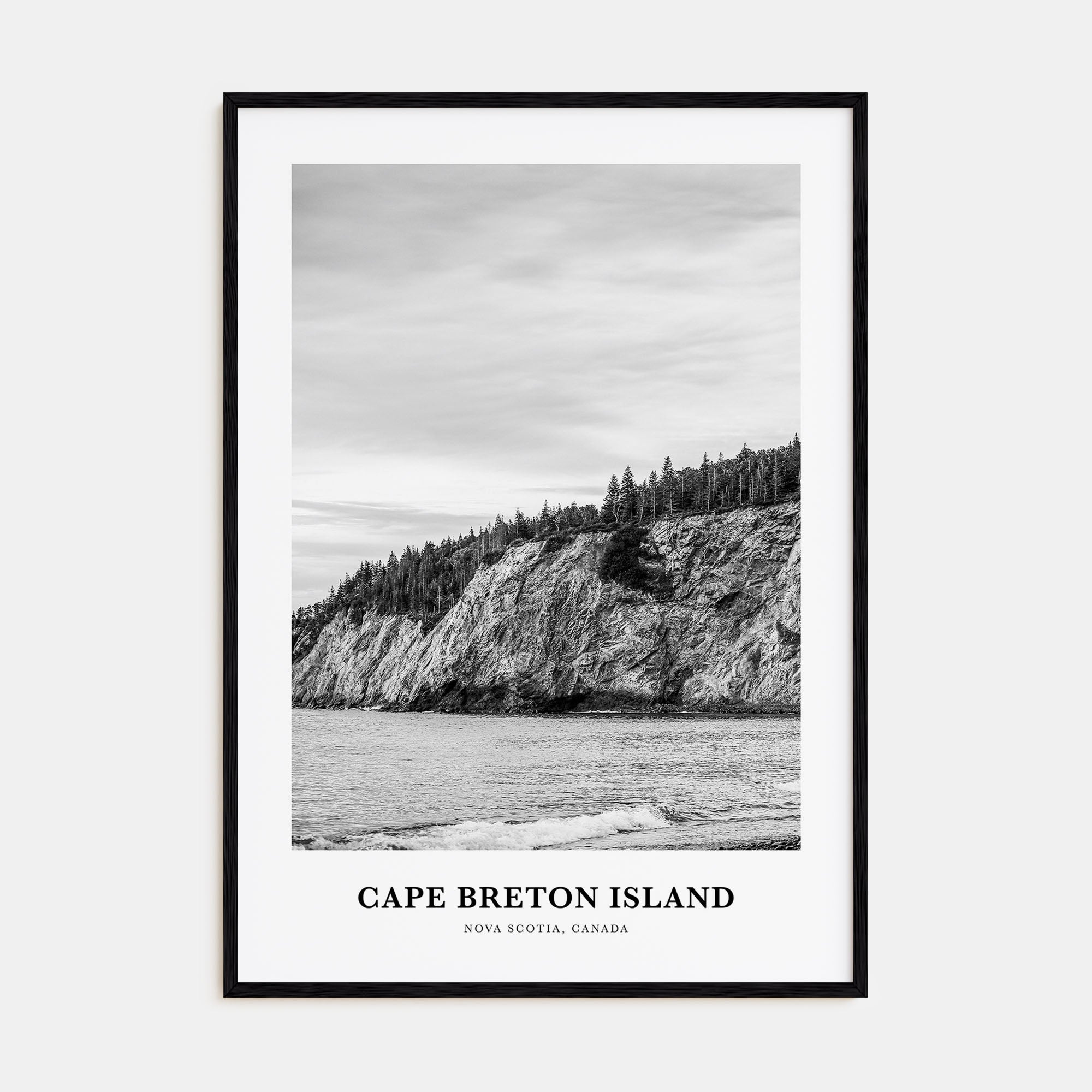 Cape Breton Island Portrait B&W Poster