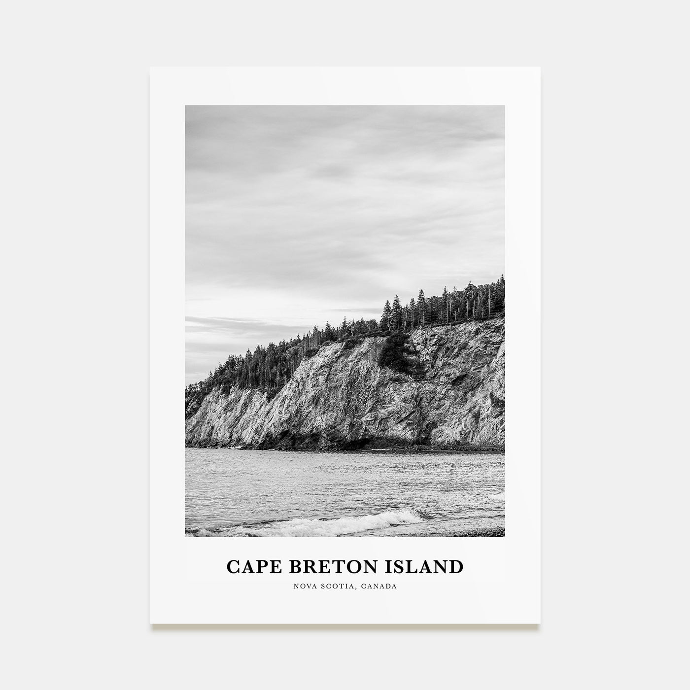 Cape Breton Island Portrait B&W Poster