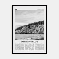 Cape Breton Island Travel B&W Poster