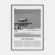 Cape Canaveral Travel B&W Poster