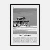Cape Canaveral Travel B&W Poster