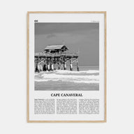 Cape Canaveral Travel B&W Poster