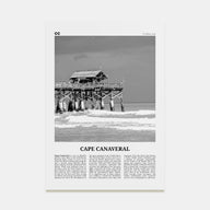 Cape Canaveral Travel B&W Poster