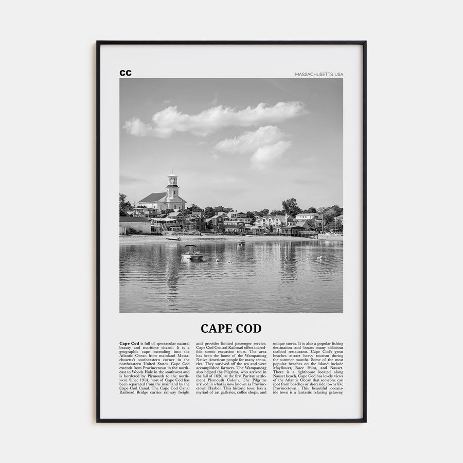 Cape Cod Travel B&W No 1 Poster