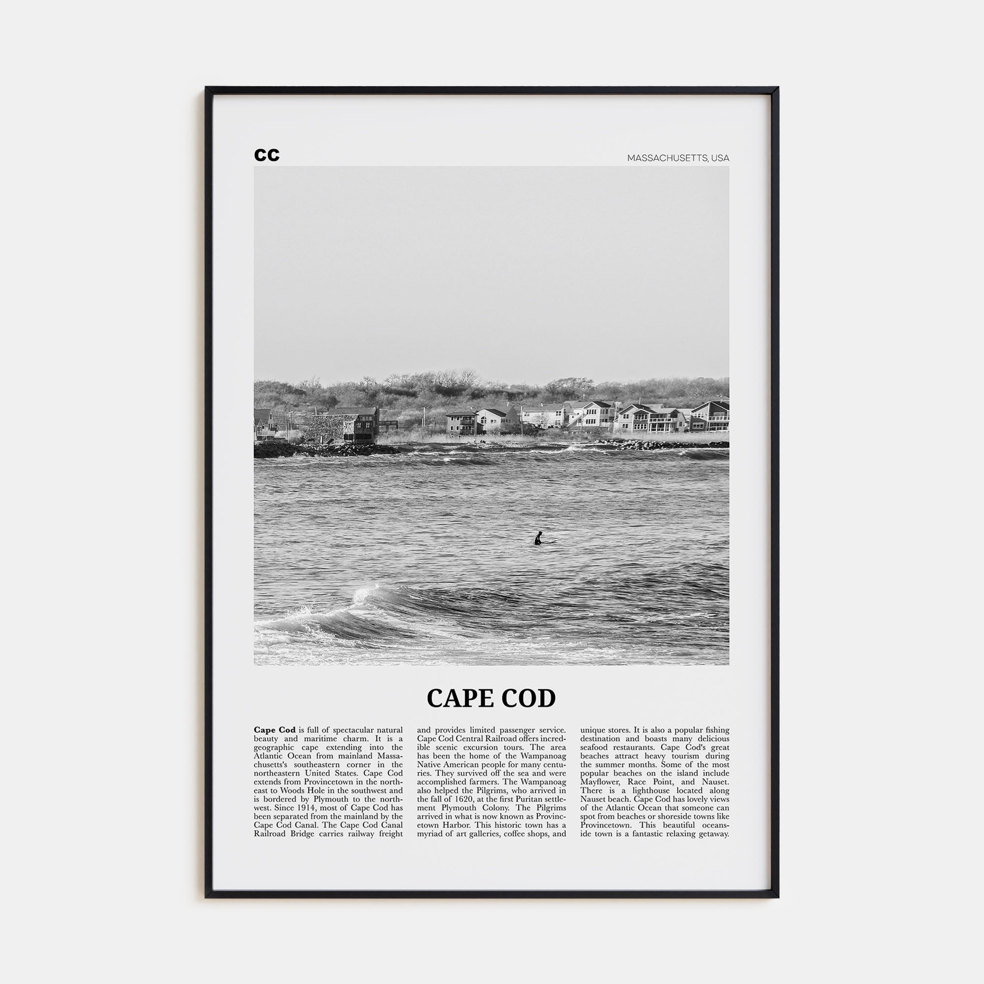 Cape Cod Travel B&W No 2 Poster