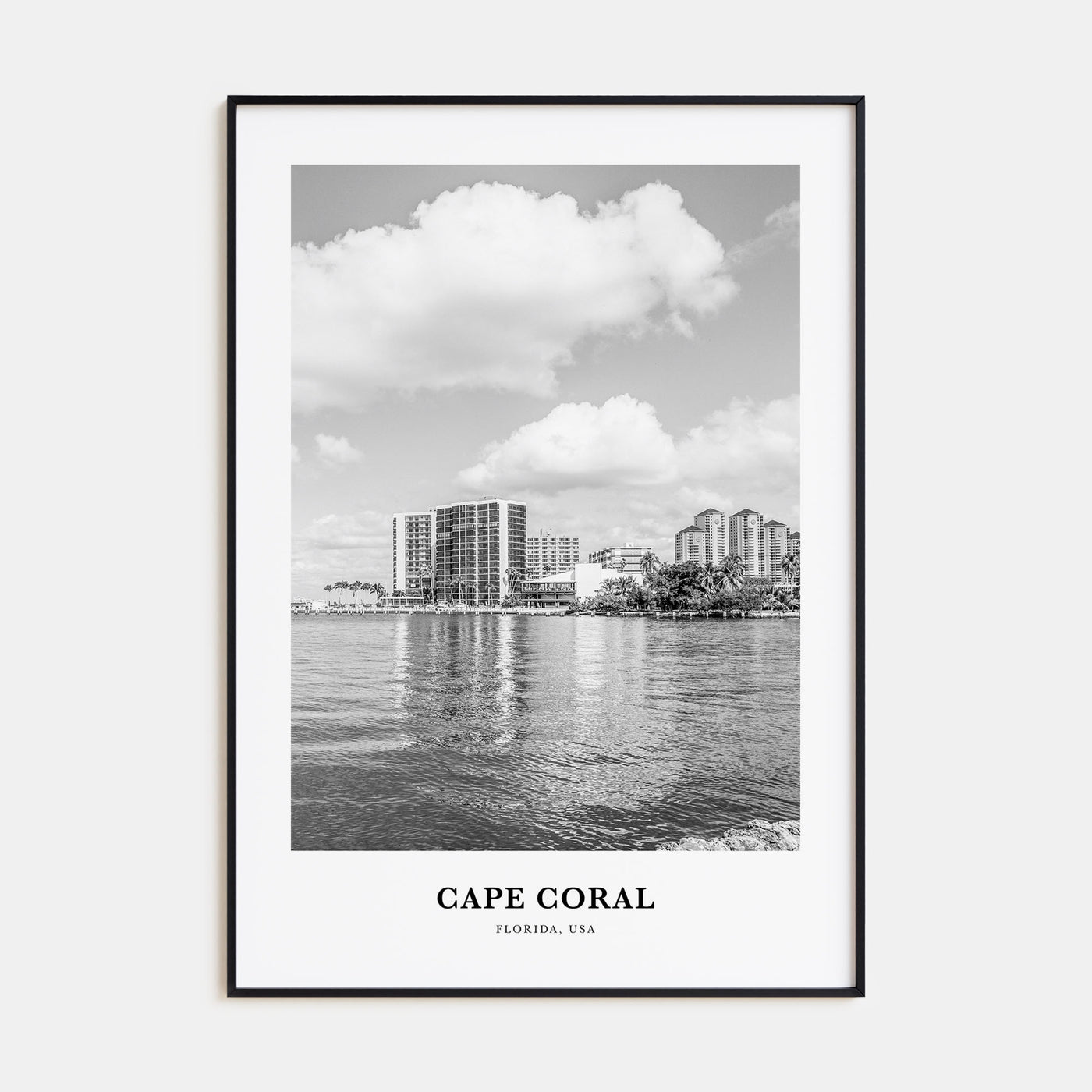 Cape Coral Portrait B&W Poster