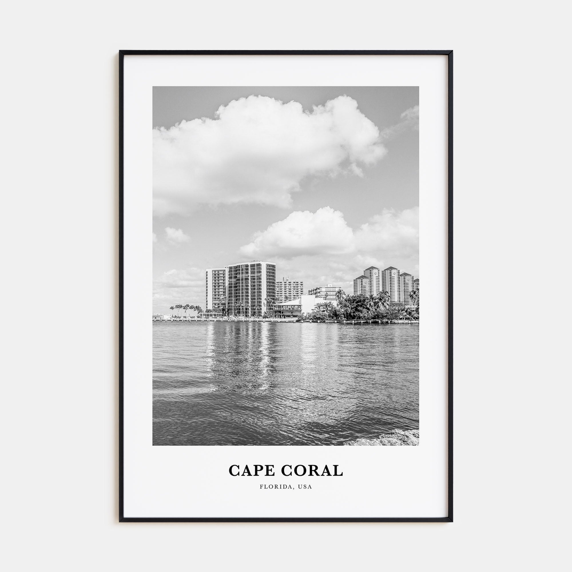 Cape Coral Portrait B&W Poster