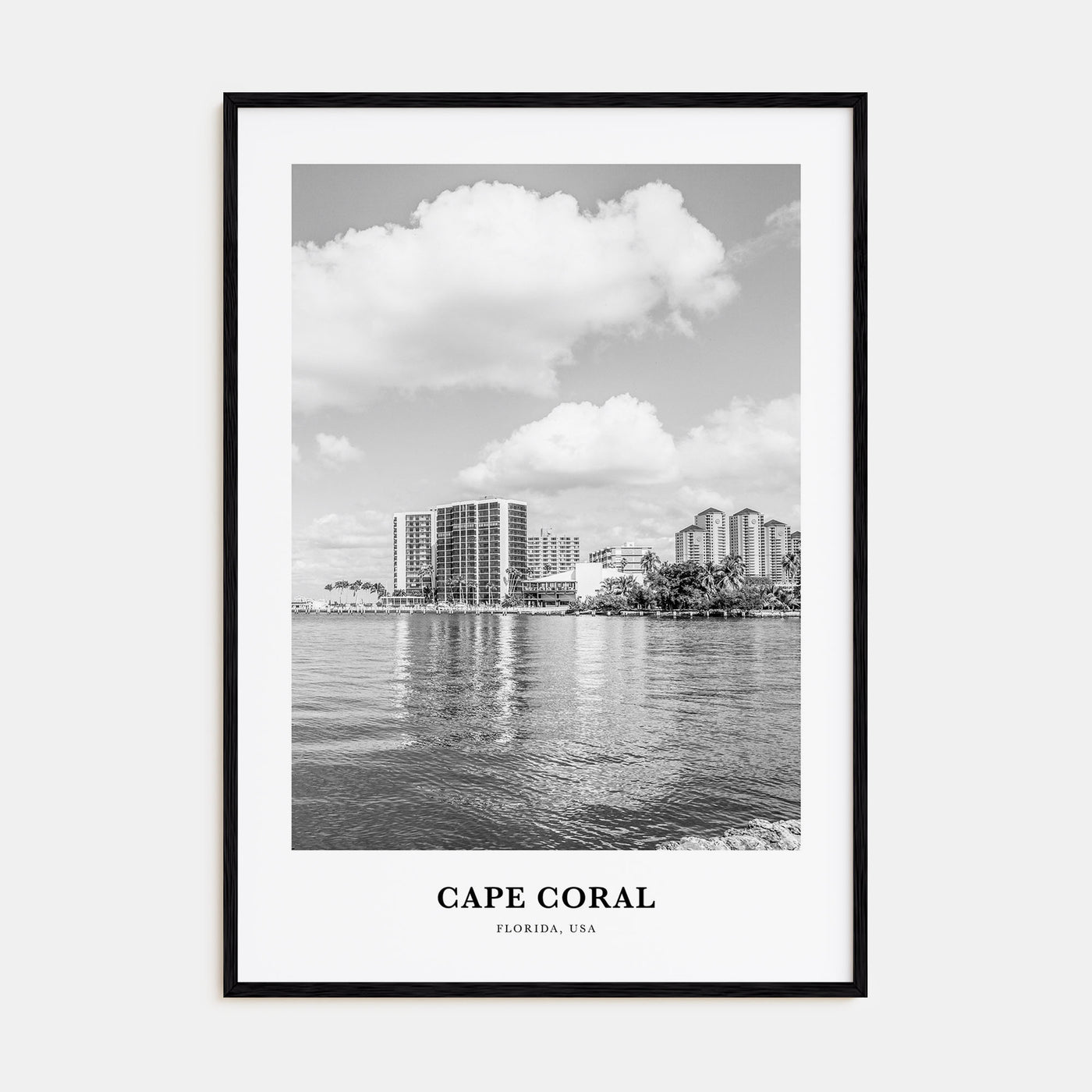 Cape Coral Portrait B&W Poster